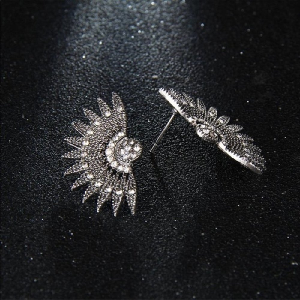 Retro Sunburst Deco Earings